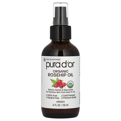 Organic Rosehip Oil, 4 fl oz (118 ml)