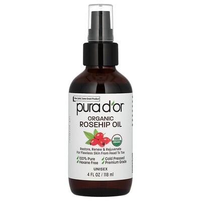 Organic Rosehip Oil, 4 fl oz (118 ml)