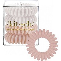 Spiral Hair Ties  Coil Hair Ties  Phone Cord Hair Ties  Hair Coils - 4pcs  Nude