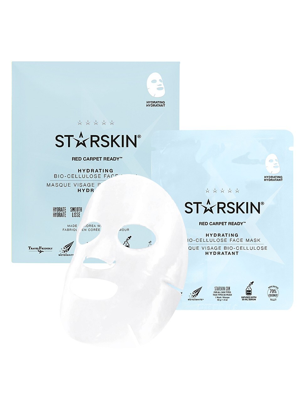 STARSKIN Red Carpet Ready - Hydrating Coconut Bio-Cellulose Second Skin Face Mask