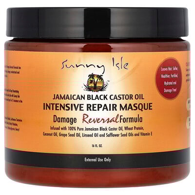 Sunny Isle, Jamaican Black Castor Oil, Intensive Repair Masque, 16 fl oz