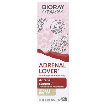 Bioray, adrenal lover, adrenal support with medical mushrooms, 2 fl oz ...