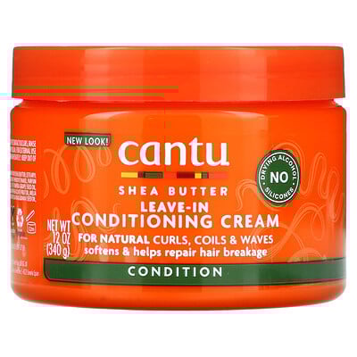 Cantu, Shea Butter, Leave-In Conditioning Cream, For Natural Curls, Coils & Waves, 12 oz (340 g)