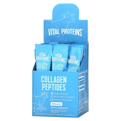 Vital Proteins, Collagen Peptides, Unflavored, 20 Packets, 0.35 oz (10 g) Each