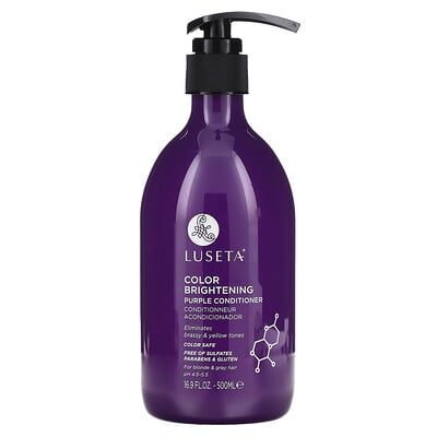 Luseta Beauty, Color Brightening, Purple Conditioner, For Blonde & Gray Hair, 16.9 fl oz (500 ml)