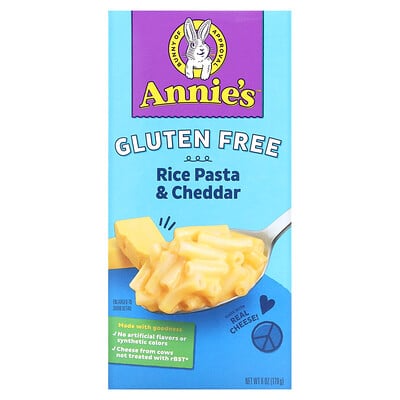 Annie's Homegrown, Rice Pasta & Cheddar, Gluten Free, 6 oz (170 g)