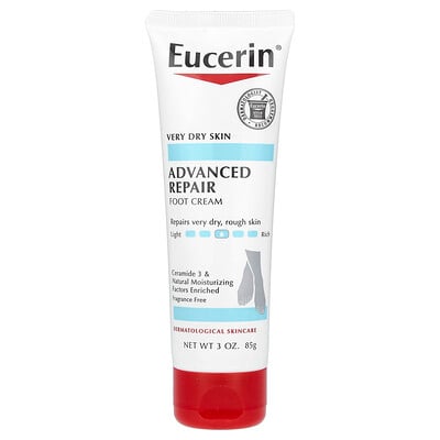 Eucerin, Advanced Repair Foot Creme, Fragrance Free, 3 oz (85 g)