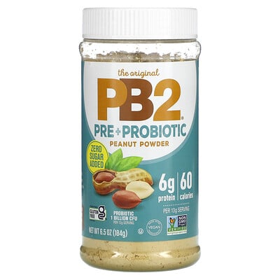 PB2 Foods, The Original PB2, Pre + Probiotic Peanut Powder, 6.5 oz (184 g)