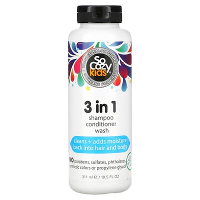 SoCozy, Kids, 3 in 1 Shampoo Conditioner Wash, 10.5 fl oz (311 ml)
