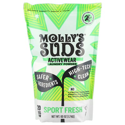 Molly's Suds, Activewear Laundry Powder, Sport Fresh, 60 oz (1.7 kg)
