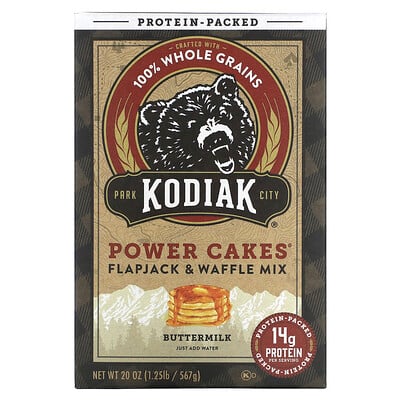 Kodiak Cakes, Power Cakes, Flapjack & Waffle Mix, Buttermilk, 20 oz (567 g)