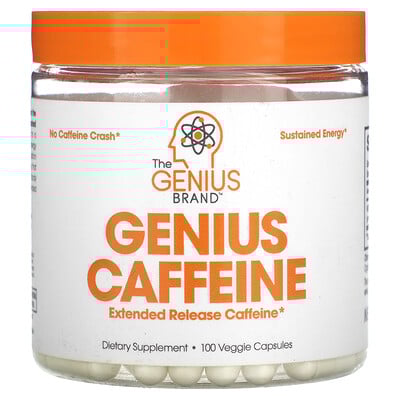 The Genius Brand, Genius Caffeine, 100 Veggie Capsules
