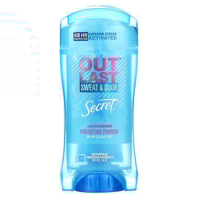 Outlast, 48 Hr Clear Gel Deodorant, Protecting Powder, 2.6 oz (73 g)