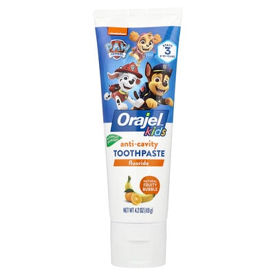 Kids, Paw Patrol Anticavity Fluoride Toothpaste, 2-10 Years, Natural Fruity Bubble, 4.2 oz (119 g)