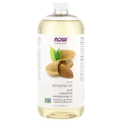 Solutions, Sweet Almond Oil, Unscented, 32 fl oz (946 ml)