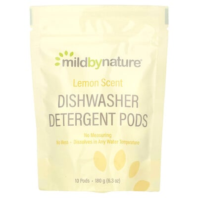 Automatic Dishwashing Detergent Pods, Lemon, 10 Pods, 6.3 oz (180 g)