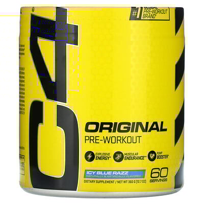 C4 Original, Pre-Workout, Icy Blue Razz, 12.7 oz (360 g)