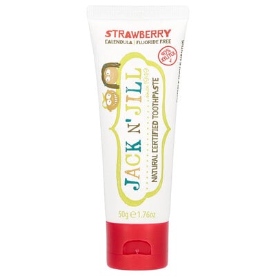 Natural Certified Toothpaste, Strawberry, 1.76 oz (50 g)