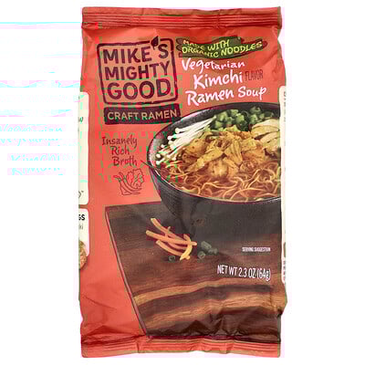 Craft Ramen, Vegetarian Kimchi Ramen Soup, 2.3 oz (64 g)
