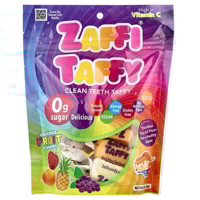 Zaffi Taffy®, Clean Teeth Taffy, Delicious Fruit, 3 oz (85 g)