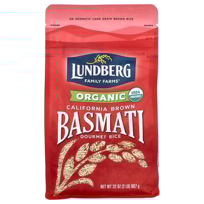 Organic California Brown Basmati Gourmet Rice, 2 lb (907 g)