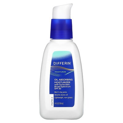 Oil Absorbing Moisturizer with Sunscreen, SPF 30, 4 fl oz (118 ml)