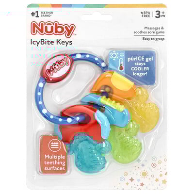 IcyBite Keys, 3+ Months, Blue, 1 Count