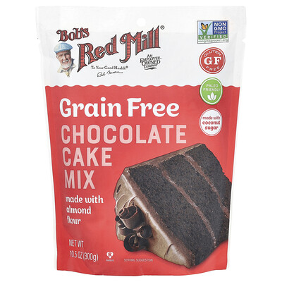 Grain Free Chocolate Cake Mix, Made with Almond Flour, 10.5 oz (300 g)
