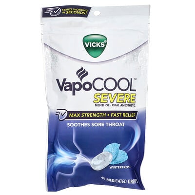 VapoCool™ Severe, Max Strength, Winterfrost, 45 Medicated Drops