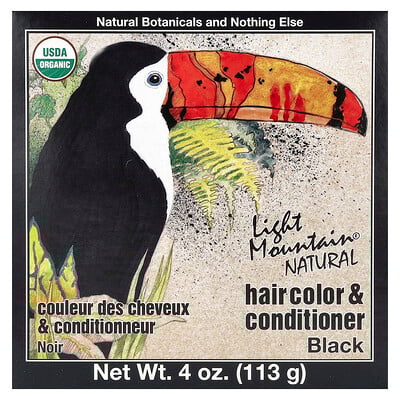 Natural Hair Color & Conditioner, Black, 4 oz (113 g)