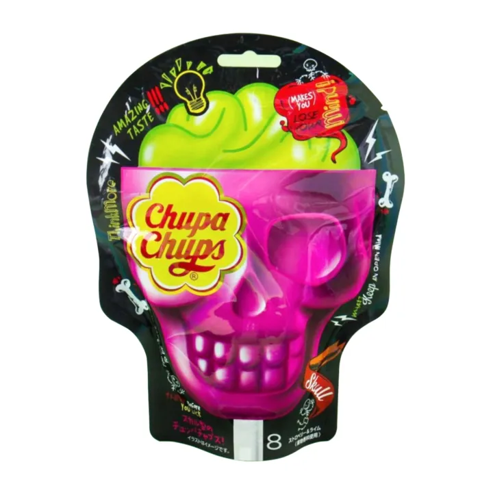 Halloween 3D Skull Bag Lollipops Sharebag Strawberry Lime Flavour 120g