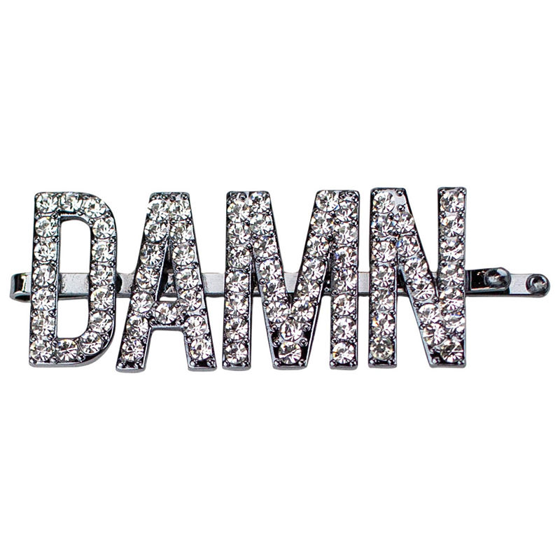 Kitsch X Justine Marjan Rhinestone "damn" Bobby Pin