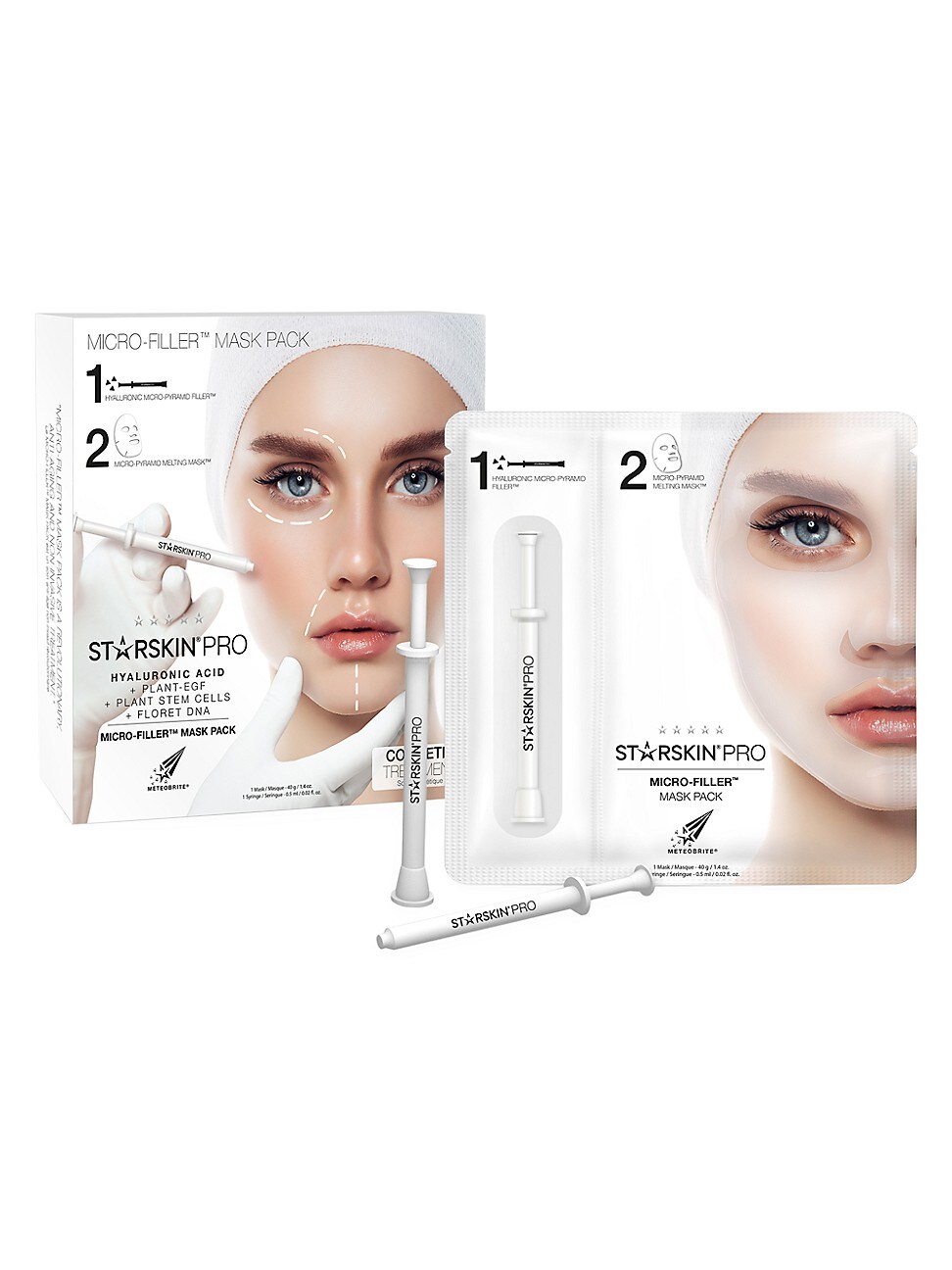 Flooret Cells Starskin® pro micro-filler™ mask pack hyaluronic acid + plant-egf ...