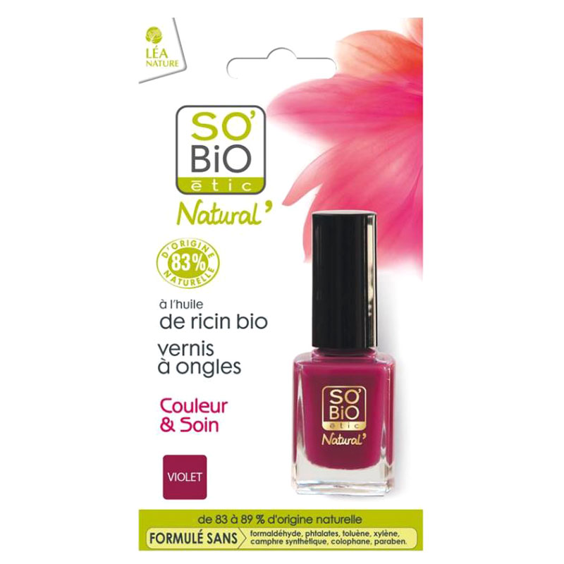 Vernis À Ongles Soin Et Couleur À L'huile De Ricin Bio - 05 Divin Violet