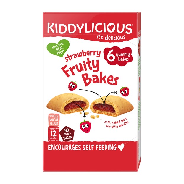Kiddylicious Fruity Bakes - Fraise - 132g (6x1p)