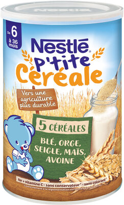 P'tite Cereale 5 Céréales - Boîte 415g - De 6 À 36 Mois