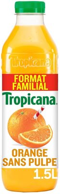 100% Oranges Pressées Sans Pulpe Format Familial 1,5 L