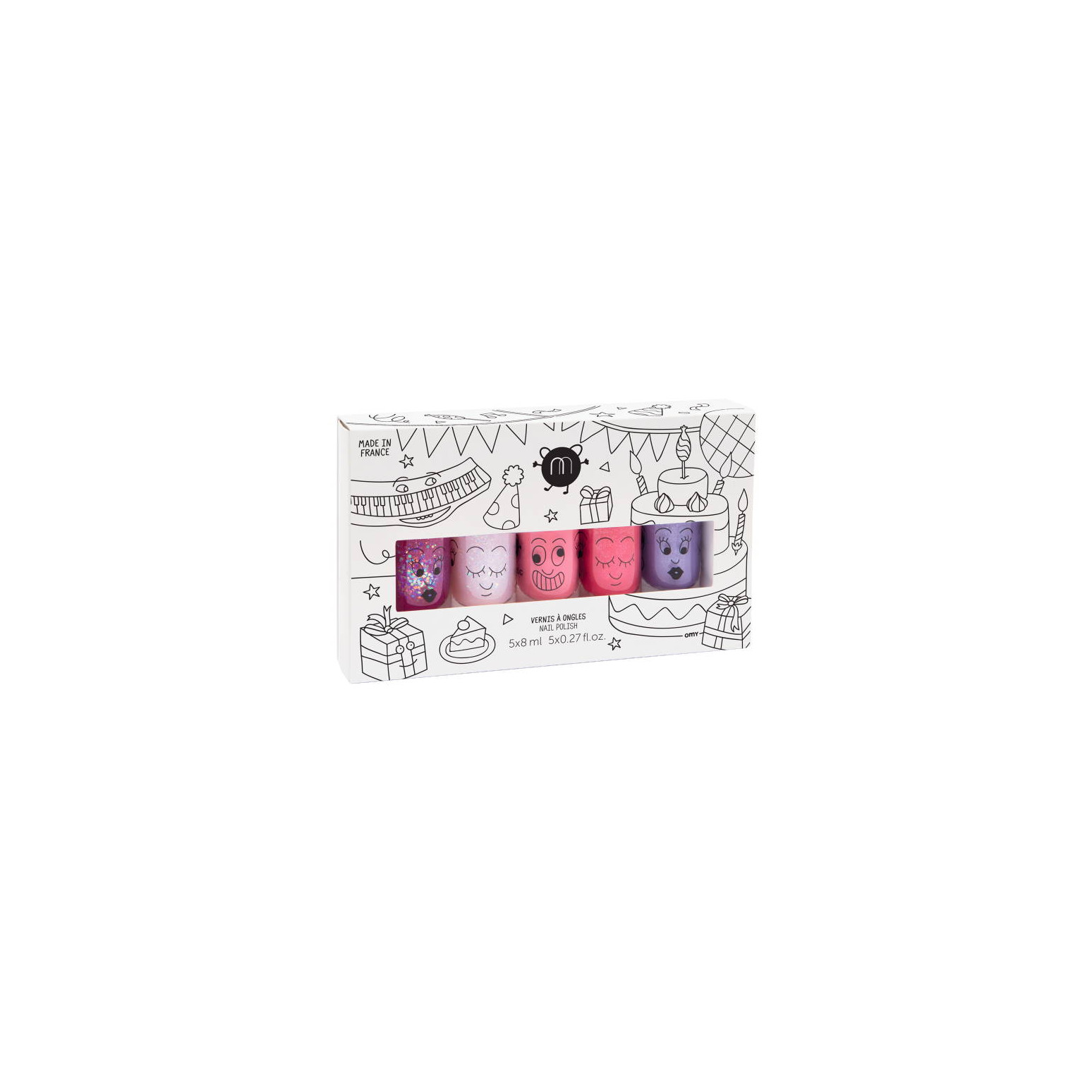 Coffret 5 Vernis Enfant À Base D'eau - Party