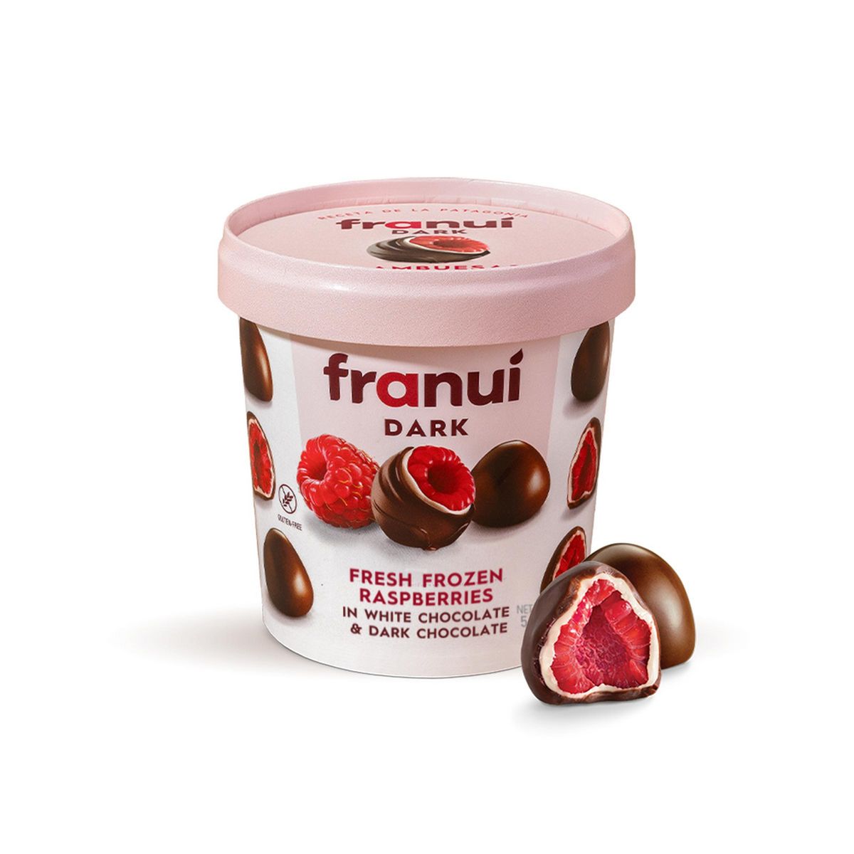 Framboises Enrobées De Chocolat Blanc Et Chocolat Noir - 150g