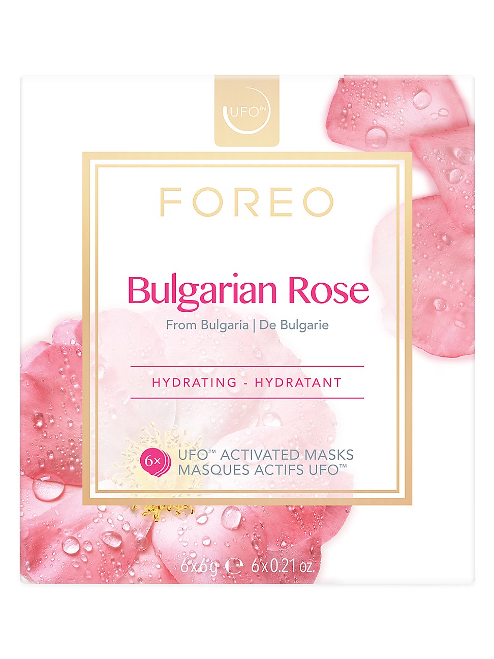 FOREO Bulgarian Rose UFO Moisture-Boosting Face Mask (6 Pack)