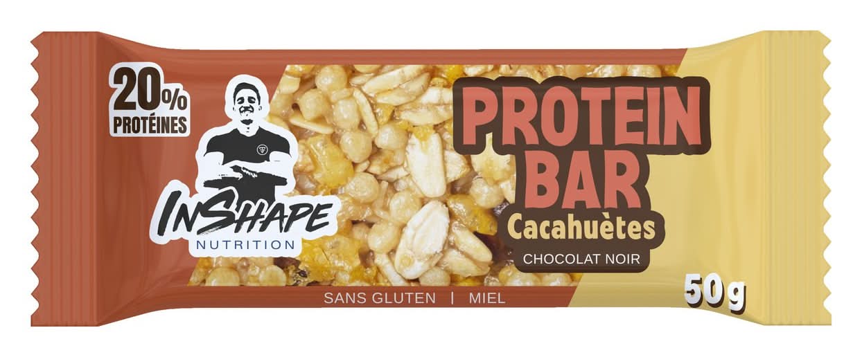Barre Protéinée Cacahuètes & Chocolat Noir