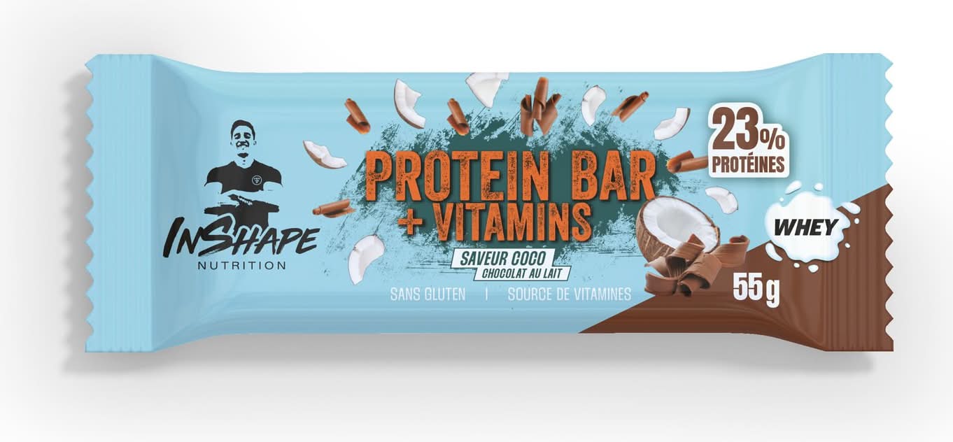 Barre Protéinée Noix De Coco & Chocolat Au Lait