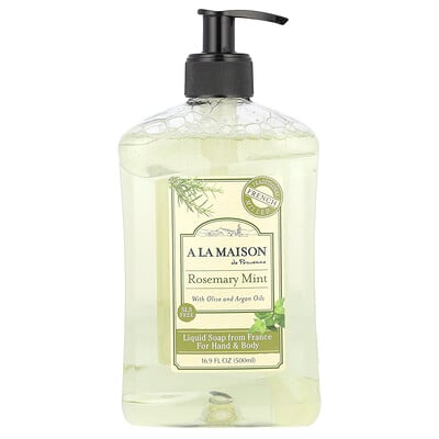 Liquid Soap For Hand & Body, Rosemary Mint, 16.9 Fl Oz (500 Ml)