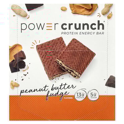 Power Crunch® Protein Energy Bar, Peanut Butter Fudge, 12 Bars, 1.4 Oz (40 G) Each