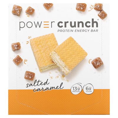 Power Crunch Protein Energy Bar, Salted Caramel, 12 Bars, 1.4 Oz (40 G) Each