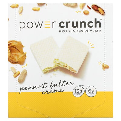 Power Crunch Protein Energy Bar, Peanut Butter Creme, 12 Bars, 1.4 Oz (40 G) Each