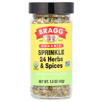 Organic, Sprinkle 24 Herbs & Spices, Salt-free Seasoning Blend , 1.5 Oz (42 G)