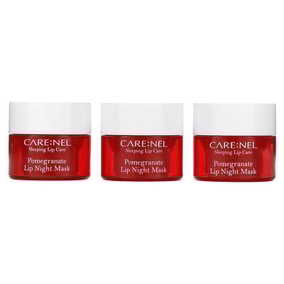 Lip Night Mask, Pomegranate, 3 Pieces, 5 G Each