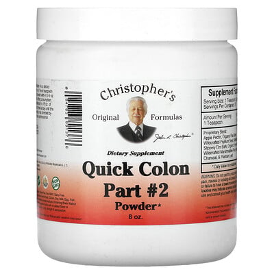 Quick colon part #2 powder, 8 oz (226.8 g) by Christopher's original ...