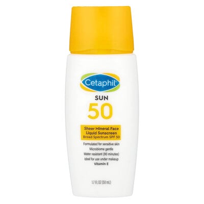 Sheer Mineral Face Liquid Sunscreen, Spf 50, 1.7 Fl Oz (50 Ml)